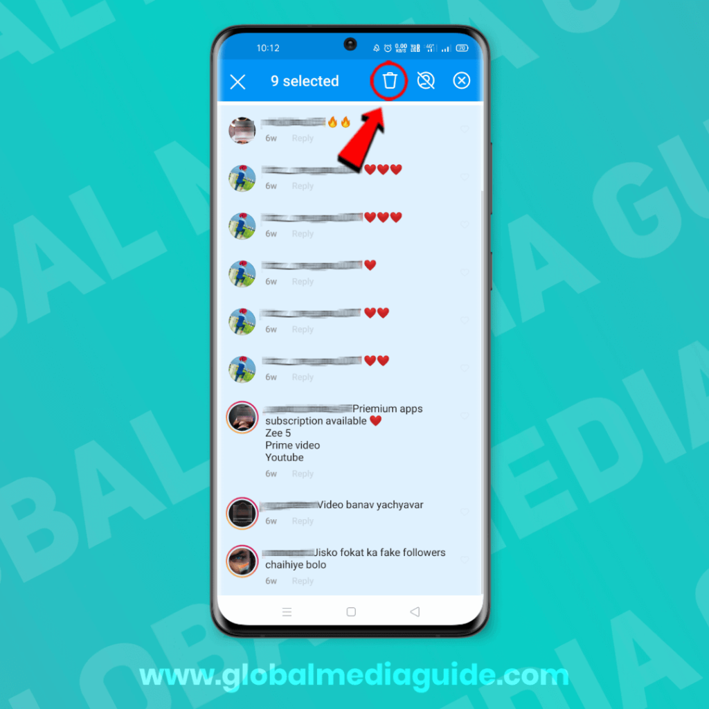 Delete Comments in Bulk on Instagram using iPhone and Android