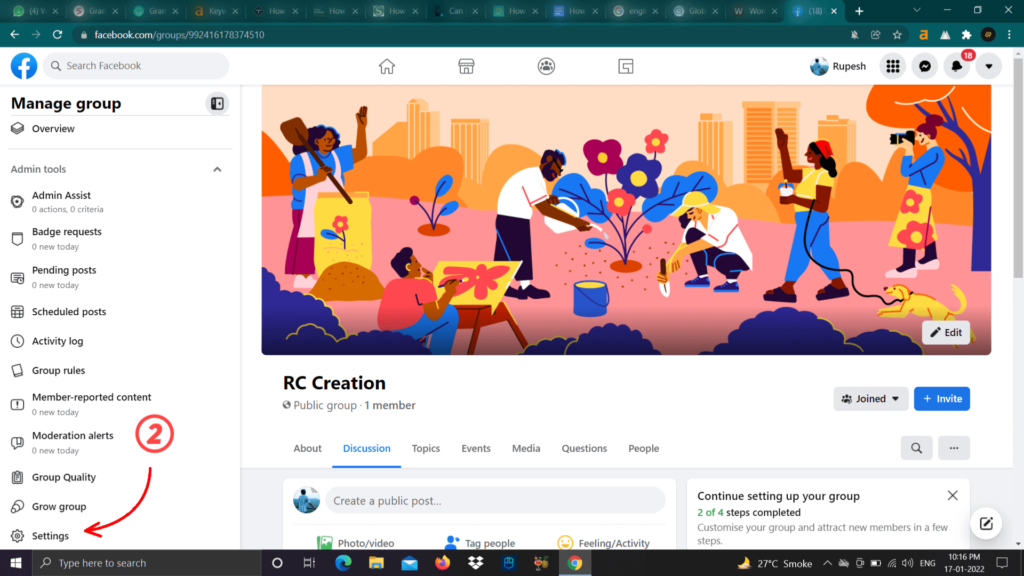 How to Change Facebook Group Name using computer