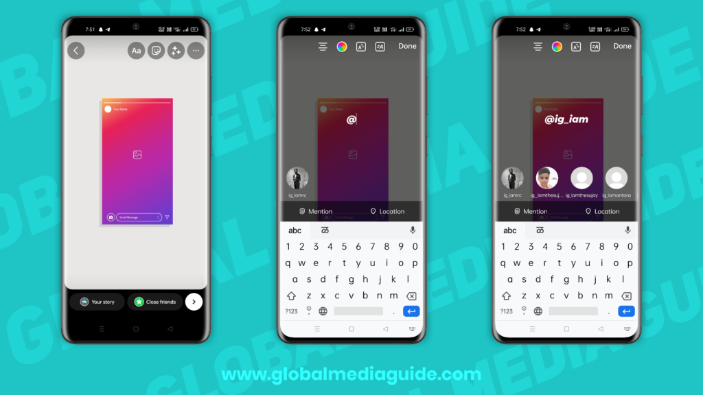 how to tag someone on Instagram story without it showing